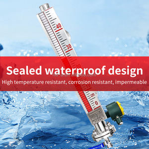 مقياس مستوى مغناطيسي بفلوب مغناطيسي لخزان غاز البترول المسال SS316L مع شاشة عرض عن بعد، مقياس مستوى مغناطيسي بفلوب مغناطيسي لخزان الماء والزيت بفلنجة SS304 4-20mA - Product Image 2