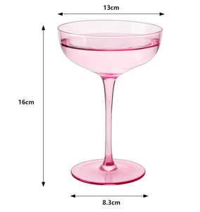 Verres à cocktail en cristal rose de designer, soufflés à la main, avec bordure dorée, ensemble de verres à vin pour fête, <span class=keywords><strong>bar</strong></span>, décoration de luxe - Product Image 6