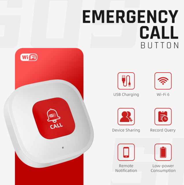 ty WiFi Elderly Wireless SmartCall Button Emergency Button
