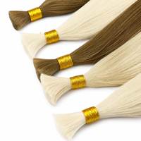 Cheveux humains bruts en vrac sans trame pour tressage, extensions de cheveux humains vierges alignées sur les cuticules, cheveux en vrac pour perruques