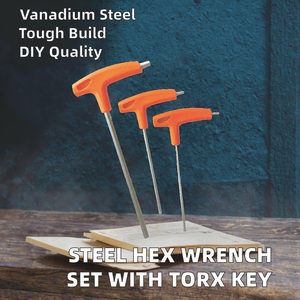 Jeu de clés hexagonales professionnelles en acier de qualité industrielle avec clés Allen métriques et douilles Torx - Product Image 2