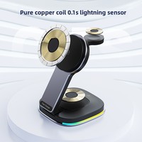 Le nouveau chargeur sans fil trois-en-un de 15 W convient au support de charge magnétique portable pour ordinateur de bureau Apple avec charge rapide.