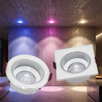 Spot encastré RGBW dimmable 4 5 6 pouces 8W, éclairage de plafond moderne TRI CCT 3000K 6000K pour maison, bureau, hôtel, usage commercial