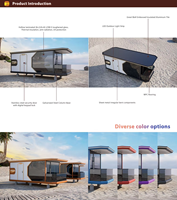 Capsule de camping Safari dans le désert, structure démontable, isolée, alimentée à l'énergie solaire, triple vitrage, pour site isolé, maison-capsule amovible