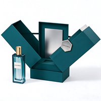 Boîte cadeau de luxe personnalisée à double ouverture rigide pour parfum, en papier écologique, avec logo, pour emballage de flacon de parfum