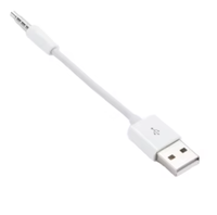 Câble adaptateur audio USB vers 3.5mm Jack 3.5mm vers chargeur USB 2.0 Câble de synchronisation de données pour iPod Shuffle 3rd 4th 5th Mobile Phones