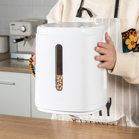 Conteneur de stockage de riz sous vide en plastique de 8 L avec poignée, boîte de conservation des aliments à fermeture automatique, utilisation en cuisine