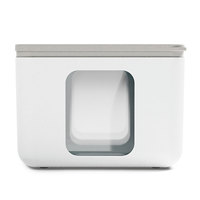 Set van 3 vierkante, hoge, borosilicaat glazen, premium, milieuvriendelijke, luchtdichte voorraaddozen voor de keuken