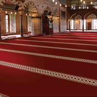 Tapis de mosquée fabriqué à la machine, résistant au feu, en rouleau, spécialement conçu pour les mosquées et les églises.