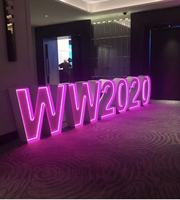 Grandes lettres en PVC, lettres géantes lumineuses à LED pour fête d'anniversaire, mariage, boutique de détail, décoration d'événements