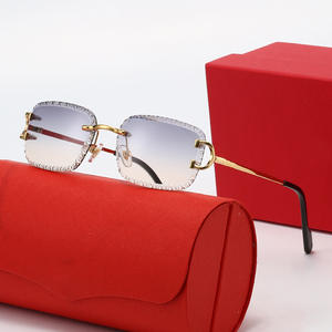 Gafas de Sol de Marca Premium Personalizadas con Patillas Blancas Marfil, Gafas de Sol de Diseño Retro Chic sin Montura. - Product Image 2