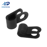 Clip de câble en nylon noir de type R, 1/4 pouce, clip organisateur de câbles de type P, clips de câbles en plastique, pince de câble en nylon