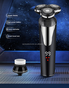 Tondeuse à <span class=keywords><strong>barbe</strong></span> électrique rechargeable 3-en-1 professionnelle pour hommes, <span class=keywords><strong>rasoir</strong></span> facial étanche pour usage domestique, haute valeur - Product Image 2