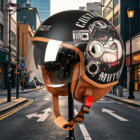 Casques de moto ouverts 3/4 certifiés 3C, en ABS double, de haute qualité, pour la sécurité des motards professionnels - Vente en gros