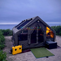 12 ㎡ 17 Air Tente Camping Maison Cabine Tente Avec 2 Chambres Grande Portable Gonflable Oxford Tissu Étanche En Plein Air Tente De Fête
