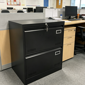 Armadio Archivio in Metallo, Armadietto Metallico, Armadietti per Archiviazione in Acciaio, <span class=keywords><strong>Mobile</strong></span> Archivio per Ufficio <span class=keywords><strong>con</strong></span> 2 Cassetti - Product Image 3