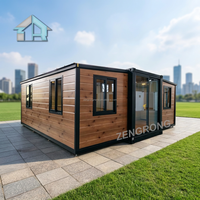 Maison mobile extensible de 20 pieds avec salle de bain, 1 à 4 chambres, maisons transportables, hébergement extérieur, maison d'hôtes à vue panoramique