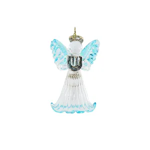 Zhengtian New Design For Wedding 3.5*2.5*5.5 Cm Clear Glass Angel With Led Light For Home Decoration And Wedding Decoration