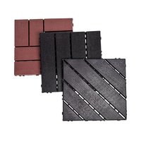 Revêtement de sol extérieur personnalisé Interlock en wpc gaufrage 3D grain de bois Dalle de terrasse composite Bois texture plastique Revêtement de sol