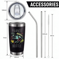 Gobelets isothermes à double paroi en acier inoxydable avec logo personnalisé, 20 oz, revêtement poudré, pour café, voiture, voyage