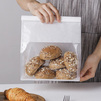 Sacs d'emballage pour biscuits en papier kraft brun à fond carré, conçus sur mesure, avec fenêtre et fonction anti-humidité