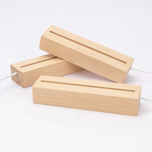 Tricolor gỗ 3D <span class=keywords><strong>LED</strong></span> Đèn cơ sở gỗ <span class=keywords><strong>LED</strong></span> ánh sáng ban đêm cơ sở cho 3D ảo ảnh ánh sáng ban đêm cơ sở bằng gỗ với ánh sáng <span class=keywords><strong>LED</strong></span> và Acrylic - Product Image 6