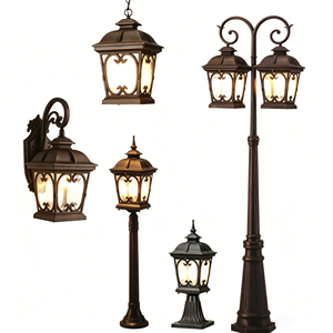 Customized Retro Garden Courtyard Straight <b>Pole</b> Aluminum Pedestrian Area Electric IP65 AC LED Landscape <b>Lighting</b> - Product Image 1