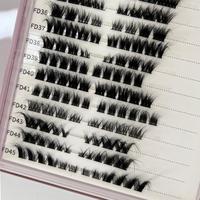 Extensions de cils en grappe œil de chat de qualité supérieure, pré-coupées et segmentées, pour pose DIY