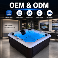 Jacuzzi authentique Balboa Control Aristech Acrylic 82 jets de massage Ozoniseur LED pour 6-7 personnes Baignoires Spa Extérieur