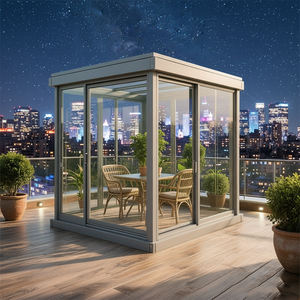 <span class=keywords><strong>Terraza</strong></span> Cubierta de Aluminio y Vidrio de Alta Calidad, Diseño Resistente a la Intemperie para Patio Trasero o Invernadero, Gran Venta 2026 - Product Image 1