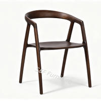 Chaises de salle à manger en bois massif de noyer moderne, durables et faciles à nettoyer, pour la maison, les restaurants, les hôtels et les cafés