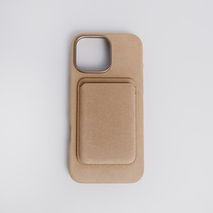 Personnalisation, matériau <span class=keywords><strong>Alcantara</strong></span> véritable, étui de téléphone en cuir magnétique doré de luxe pour <span class=keywords><strong>iPhone</strong></span> 16 <span class=keywords><strong>Pro</strong></span> Max - Product Image 2