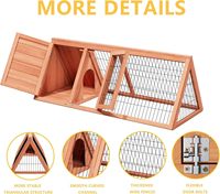 Poulailler, enclos à poules, petit poulailler en bois pour canards, cage à cailles d'extérieur, niche pour lapins, maison pour petits animaux (bois naturel)