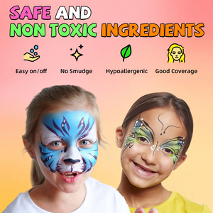 Suministros al por Mayor para Halloween, Pintura Facial de Secado Rápido, Pintura Corporal en Pastel Dividido - Product Image 2