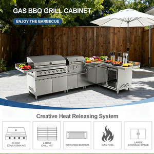 Armoire de barbecue en acier inoxydable 304 résistante aux intempéries, nouvelle conception moderne pour la <span class=keywords><strong>cuisine</strong></span> de jardin en plein air - Product Image 2