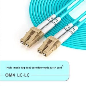 Câble de raccordement en <span class=keywords><strong>fibre</strong></span> <span class=keywords><strong>optique</strong></span> multimode 10 Gigabit de qualité télécom LC-LC double cœur OM3 OM4 à faible émission de fumée et sans halogène - Product Image 2
