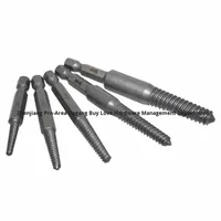 Extracteur de vis à filetage inversé/hexagonal en acier au carbone pour réparation de vis cassées, outil d'extraction de vis à glissement endommagées
