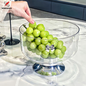 Prato Redondo para Frutas Xinhang, Cesta de Armazenamento Transparente para Sala de Estar, Criativa, Alta, de Plástico, para Snacks, Doces e Nozes - Product Image 2