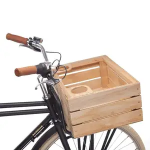 JUNJI大型木板箱储物装饰礼品木板箱家居装饰木自行车板条箱