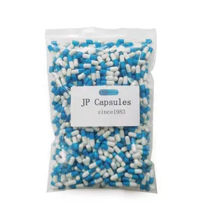 Machine dure JP faisant des capsules végétariennes végétariennes en gélatine vides 1000 pièces par sac taille 0 00 capsules bouteille emballage