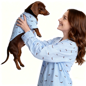 Ropa de estar para mascotas a juego con la ropa familiar, conjuntos de pijamas a juego para perros y dueños, Bassotto, Salchicha, <span class=keywords><strong>Dachshund</strong></span>, Wiener, Dackel - Product Image 1