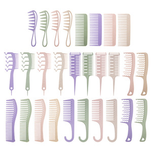 Peigne à dents larges en paille de blé, grande taille, pour le coiffage en salon, soin des cheveux lisses - Product Image 5