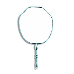 Green Color Chinese Style Unique Design Private Label <b>Compact</b> Handheld <b>Mirror</b> for Women - Product Image 2