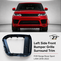 Enjoliveur de calandre de pare-chocs avant gauche LR099794 pour Range Rover Sport L494 2018-2022 Noir brillant avec trou pour capteur PDC LHS