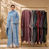 Vêtements islamiques Loriya pour femmes, abaya de luxe en pashmina, style Dubaï, abaya modeste pour femmes, robe musulmane avec hijab