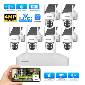 Hongnaer 4MP 6CH extérieur WiFi NVR réseau domestique enregistreur <span class=keywords><strong>vidéo</strong></span> solaire sécurité CCTV caméra Kit ensemble système système de <span class=keywords><strong>surveillance</strong></span> <span class=keywords><strong>sans</strong></span> <span class=keywords><strong>fil</strong></span> - Product Image 1