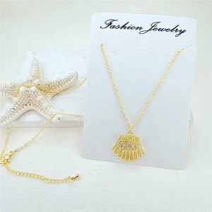 Collar de dijes de circonia cúbica de estilos de verano, collar con colgante chapado de nueva llegada, joyería de circonia cúbica de moda al por mayor - Product Image 4