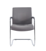Usine Vente Directe Visiteur Salle De Réunion Chaise En Cuir PU Conférence Chaise De Bureau avec Pieds En Métal