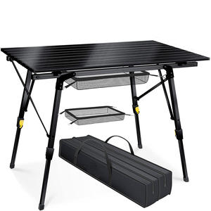 Wholesale Customized Beach Lightweight Portable Picnic <b>Table</b> Outdoor Aluminum Height <b>Adjustment</b> <b>Folding</b> Camping <b>Table</b> - Product Image 2