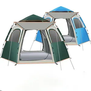 Waterproof Sun Shade Double Layer Large Outdoor 4-8 Persons Waterproof Family Luxury Big Camping Tent
